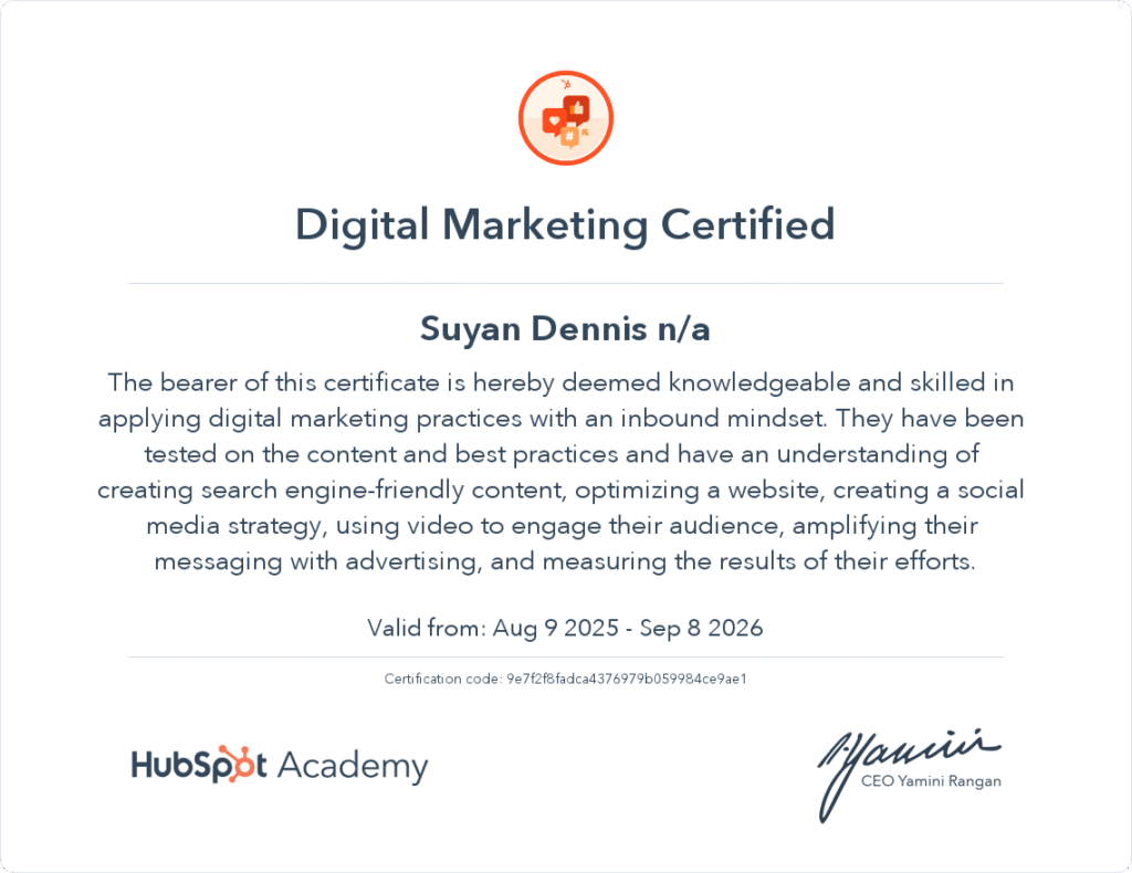 hubspot digital marketer alappuzha